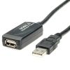 ROLINE 12.04.1091 :: ROLINE USB 2.0 удължителен кабел, активен, 15 м