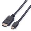 VALUE 11.99.5791 :: Mini DisplayPort кабел, Mini DP-HDTV, M/M, черен цвят, 2.0 м