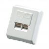 VALUE 25.99.8392 :: Cat.6 (Class E) Surface Mount Wall Jack, STP, white