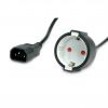 VALUE 19.99.1117 :: Power Cable, German Socket to IEC C14 Plug, black, 0.3 m