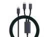 ROLINE 11.02.8308 :: USB2.0 Y - Splitter Charging Cable, Type C Connectors, C-C, M/M, max. 100W, black, 1.85 m