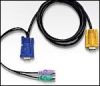 ATEN 2L-5702P :: KVM кабел, HD15 M + 2x PS2 M >> SPHD15 M, 1.8 м