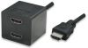 MANHATTAN 393065 :: HDMI Splitter Cable, HDMI Male to HDMI Female / HDMI Female, 0.3 m (1 ft.), Black