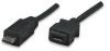 MANHATTAN 307420 :: Кабел USB microB/M- micro AB/F 1.8 м, черен цвят