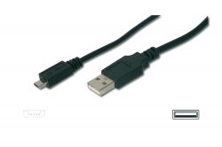 ASSMANN AK-300110-018-S :: USB кабел, type A - micro B, M/M, 1.8 м, екраниран
