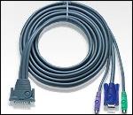 ATEN 2L-1601P :: KVM кабел, DB25 M >> 2x PS2 M + HD15 M, 1.8 м