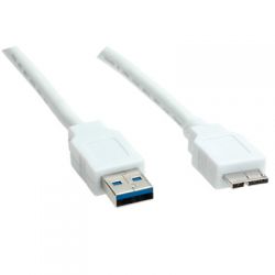 VALUE 11.99.8874 :: USB 3.0 кабел, USB A - Micro USB A, 2.0 м, бял цвят