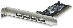 MANHATTAN 171557 :: USB 2.0 PCI контролер, 4 външни или 3 външни и 1 вътрешен порт
