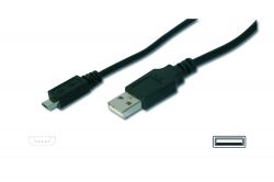 ASSMANN AK-300127-010-S :: USB 2.0 кабел, USB Type A M - Micro USB Type B M, 1.0 м