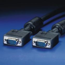 ROLINE 11.04.5252 :: VGA кабел HD15 M/M, 2.0 м с феритни накрайници, Quality