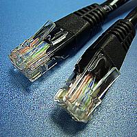 ROLINE 21.15.0525 :: UTP Patch кабел Cat.5e, 0.5 м, AWG24, черен цвят