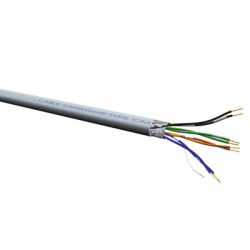 VALUE 21.99.0195 :: FTP кабел, Cat.5e, едножилен, AWG24, сив цвят, 300 м