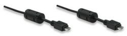 MANHATTAN 307468 :: Hi-Speed USB Device Cable, Micro-A Male / Micro-A Male, 1.8 m (6 ft.), Black