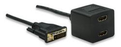 MANHATTAN 308182 :: Video Splitter Cable, DVI-D Dual Link Male to HDMI Female / HDMI Female