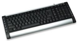 MANHATTAN 177771 :: Slim Multi-Media Keyboard, USB, Black/Silver