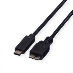 ROLINE 11.02.9006 :: USB 3.2 Gen 1 кабел, C-Micro B, M/M, черен цвят, 1.0 м