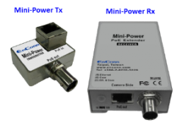ENCONN EOC Mini-Power :: PoE + Ethernet Over Coax екстендър, 10/100 Mbps, 300 м max, RG59 + RG6