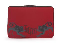 TUCANO BFNCPD-13 :: Sleeve for 13" notebook, Panther Double Folder, сиво-red