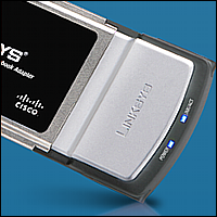 Linksys WPC100 :: Безжичен мрежов адаптер, PCMCIA, RangePlus, 802.11g