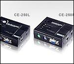 ATEN CE250AL/R :: KVM конзолен екстендър, 1280 x 1024, Surge Protect, AGC, 150 м Cat 5