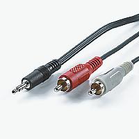ROLINE 11.09.4345 :: ROLINE 3.5 mm/2x RCA (M) Cable, 5 m