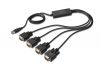 ASSMANN DA-70159 :: USB - RS232 конверторен кабел, 4xRS232, Chipset FT4232H