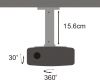 SBOX PM-101 :: Стойка за проектор, за таван