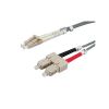 ROLINE 21.15.9852 :: Fiber Patch кабел, 2.0 м, тип LC/SC, Duplex, Multimode, 50/125um, 3.0 мм, сив цвят
