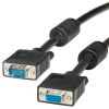 ROLINE 11.04.5380 :: VGA кабел HD15 M/F, 30.0 м с феритни накрайници, удължителен, Quality