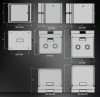 MIRSAN MR.EKG07U.01 :: Double-Section Module for Wall Type NETWORK Cabinet - 600 x 150 x 409 mm / 7U, Black
