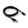 SBOX CTYPE-1 :: USB кабел, Type A - Type-C 3.0, M/M, черен, 1.0 м