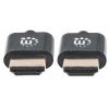 MANHATTAN 394406 :: Ultra-thin High Speed HDMI Cable with Ethernet, HEC, ARC, 3D, 4K, M/M, Shielded, Black, 1.0 m