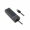 SBOX H-304 :: USB 3.0 хъб, 4 порта, черен