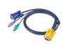 ATEN 2L-5203P :: KVM кабел, SPHD15 M >> 2x PS2 M + HD15 M, 3.0 м
