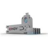 LINDY 40452 :: USB Port Security Kit Blue, 1 x USB Key & 4 x USB Locks