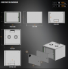 MIRSAN MR.WTE12U56DE.01 :: Wall Type ECO Cabinet - 600 x 560 x 645 mm / 12U, Black, Disassembled