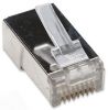 INTELLINET 790093 :: 100-Pack Cat5e RJ45 Modular Plugs, STP, 2-prong, for stranded wire, 100 plugs in jar
