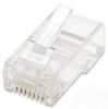 INTELLINET 790055 :: 100-Pack Cat5e RJ45 Modular Plugs, UTP, 2-prong, for stranded wire, 100 plugs in jar
