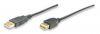 MANHATTAN 390316 :: Hi-Speed USB Extension Cable, A Male / A Female, 1.8 m (6 ft.), Black