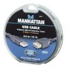 MANHATTAN 390323 :: Кабел USB 2.0 A-A ext., 3.0 м, черен цвят