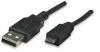 MANHATTAN 307178 :: Кабел USB А/М - microB/M 1.8 м, черен цвят