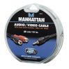 MANHATTAN 390774 :: Audio/Video Cable, RCA Dual Cinch Female / Mini 1/8" Male, 10 in. (25 cm), Black