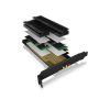 RAIDSONIC IB-PCI215M2-HSL :: PCIe extension card for 2x M.2 SSDs incl. heat sinks