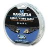 MANHATTAN 391177 :: S-Video Cable, S-Video / RCA Single Cinch, 10 ft. (3.0 m), Black