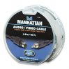 MANHATTAN 391184 :: S-Video Cable, S-Video / RCA Single Cinch, 16 ft. (4.8 m), Black