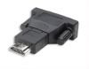 MANHATTAN 374590 :: HDMI to DVI Adapter, HDMI Male to DVI-D 24+1 Male, Dual Link, Black