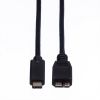 ROLINE 11.02.9006 :: USB 3.2 Gen 1 кабел, C-Micro B, M/M, черен цвят, 1.0 м