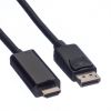 VALUE 11.99.5785 :: DisplayPort кабел, DP - UHDTV, M/M, черен цвят, 1.0 м