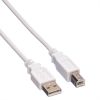 VALUE 11.99.8831 :: USB 2.0 кабел, A - B, M/M, бял цвят, 3.0 м