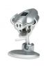 MANHATTAN 176583 :: Mini Microphone, Lapel clip and stand with mute, Silver